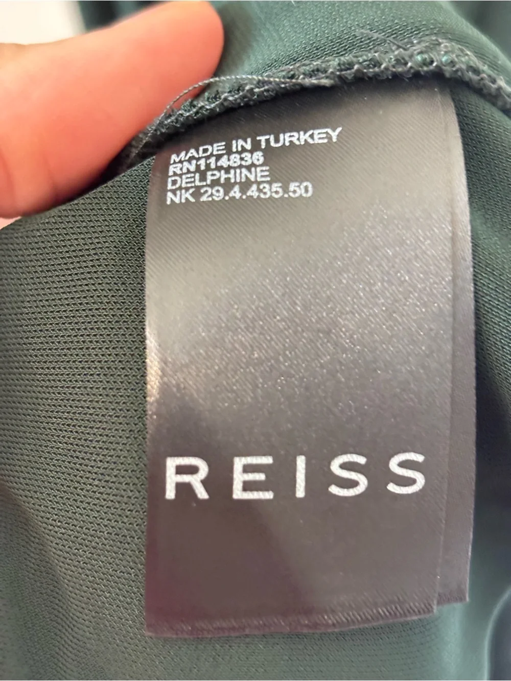 Reiss Delphine Off The Shoulder Cut Out Maxi Dress in Green Size 6